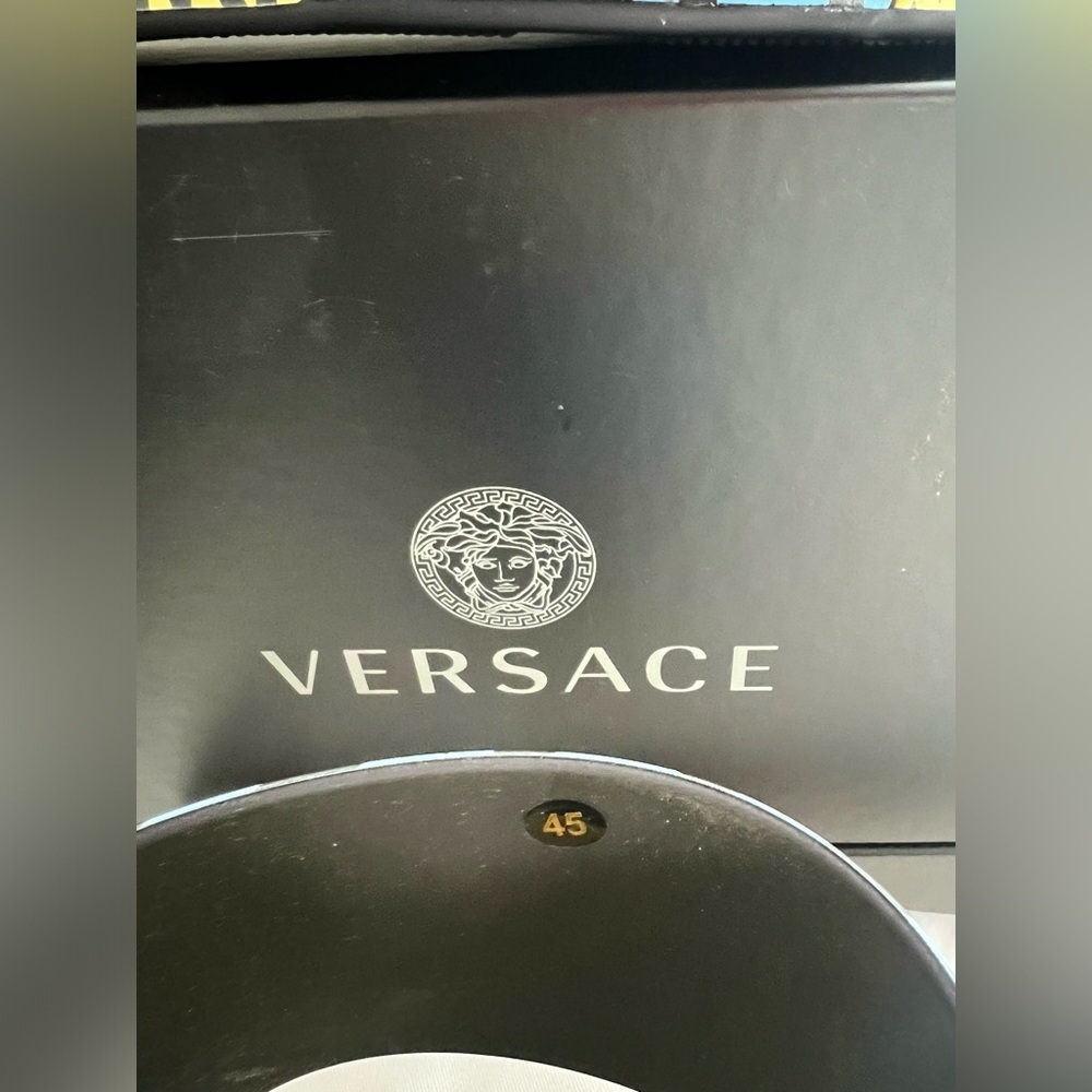 Versace La Greca Design Men’s Monogram Pool Slides Beach Sandals EU 45 - Picture 5 of 8